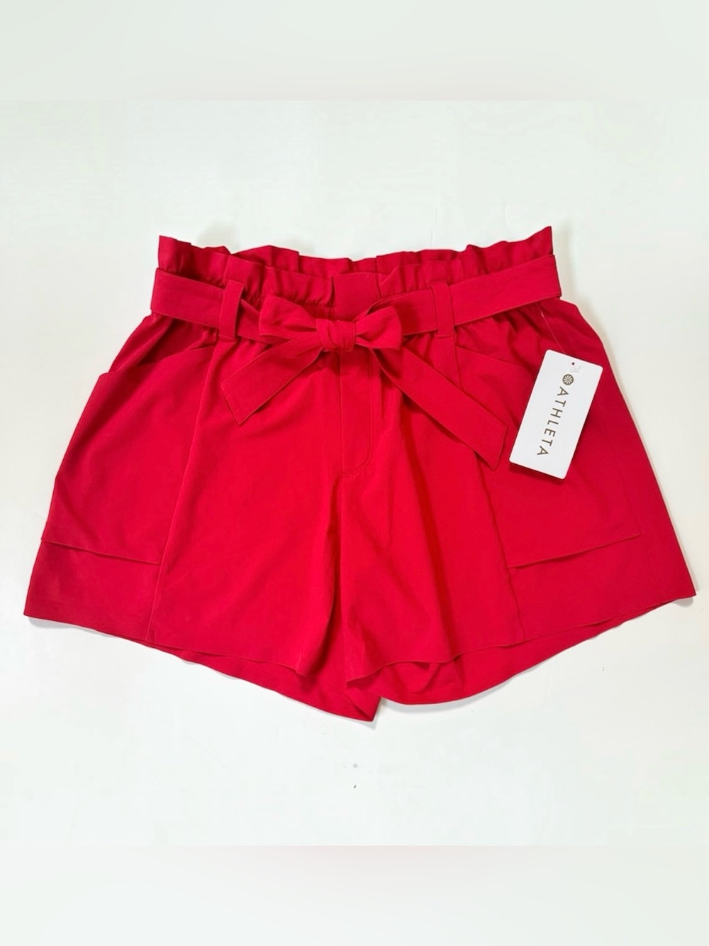 NWT Athleta Skyline Shorts Size 12T in Hibiscus Red